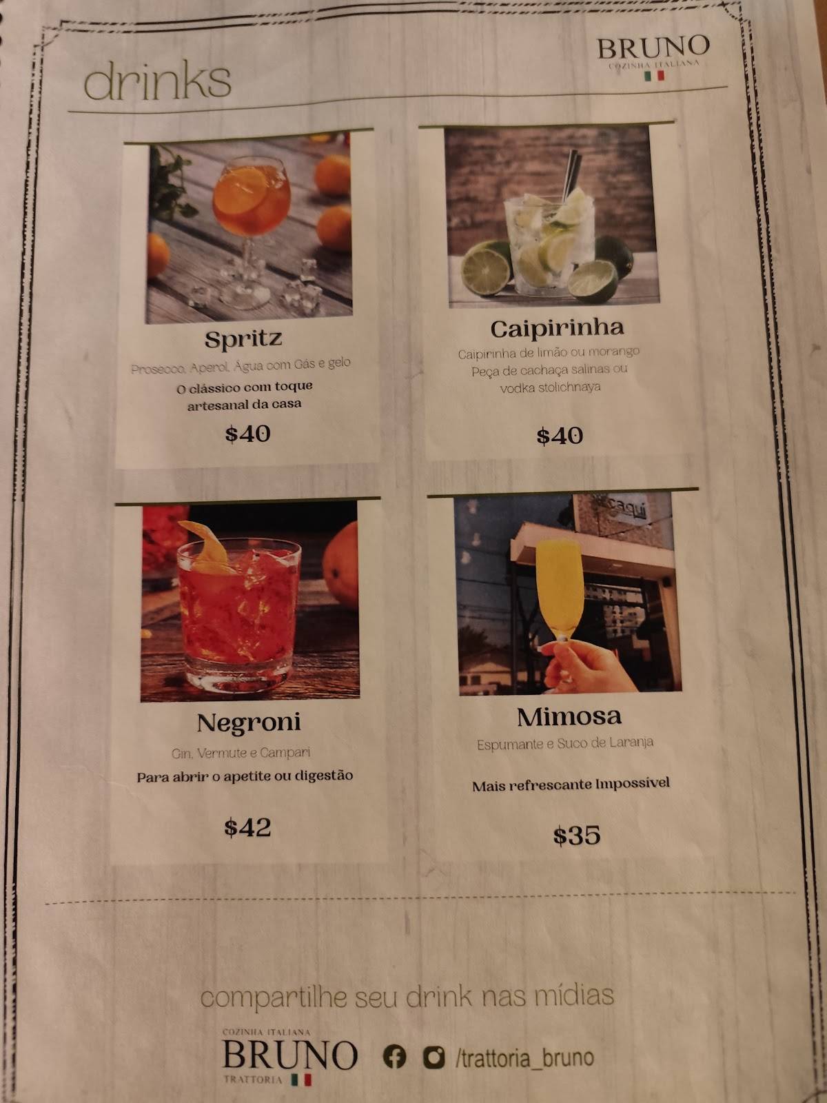 Trattoria Bruno cardápio