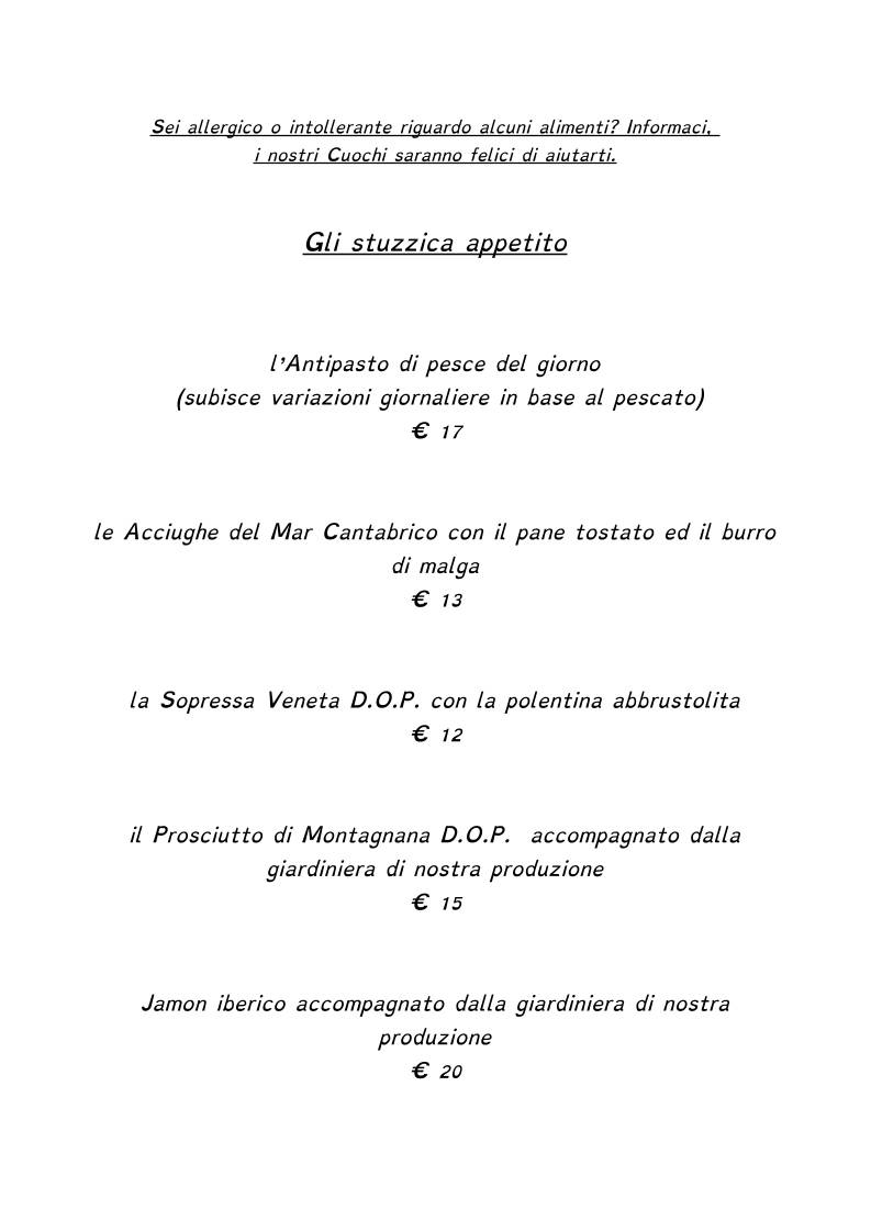 Menu di Trattoria El Bagolo Ristorantino 