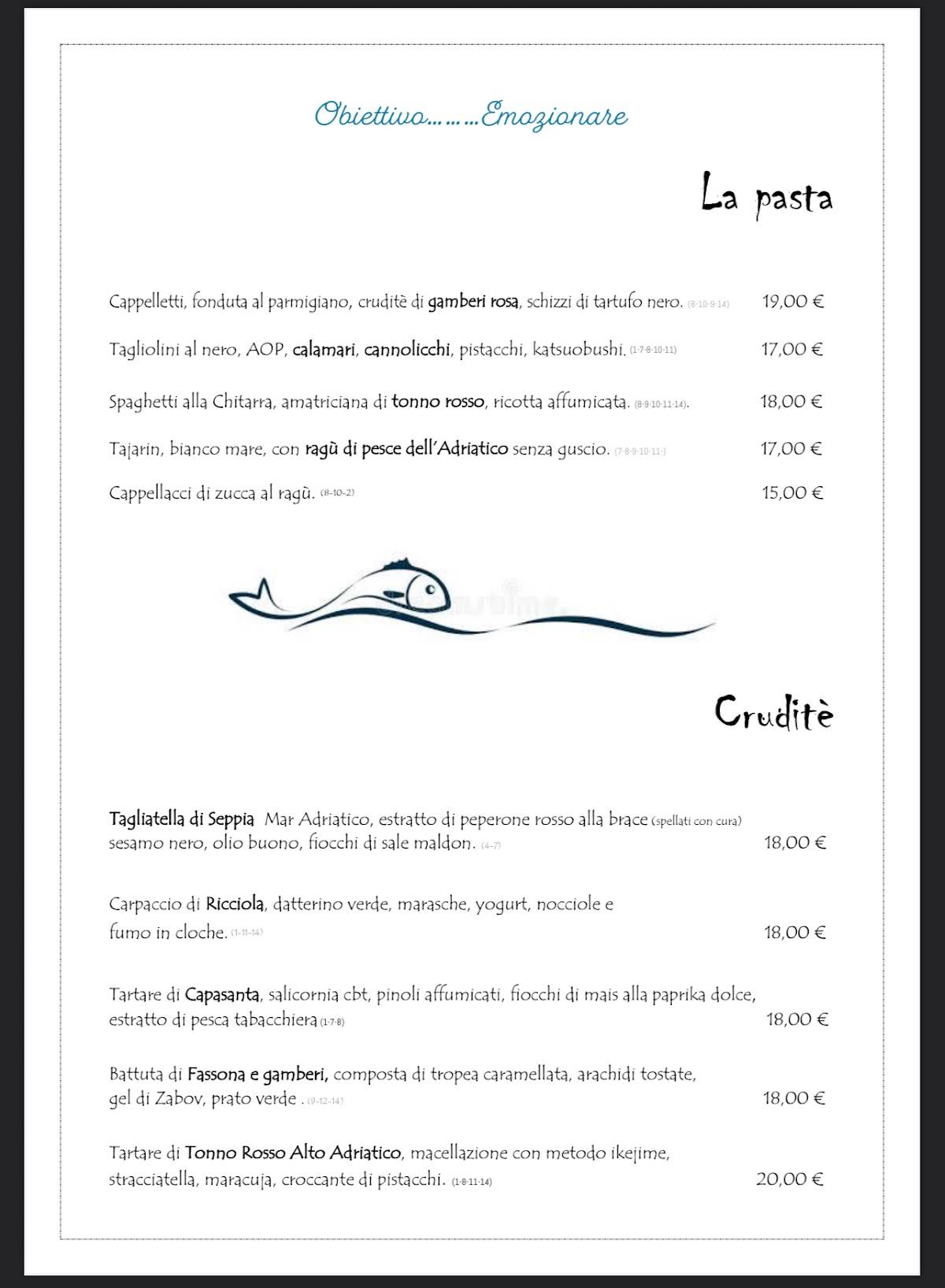 Menu di Trattoria Encanto 