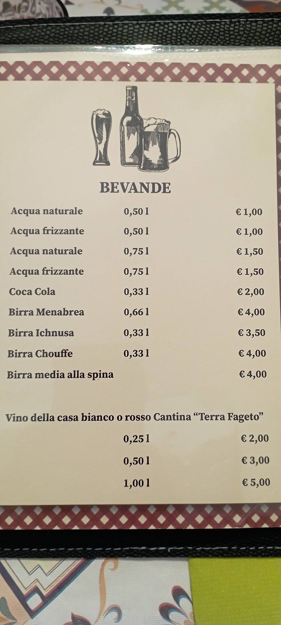 Menu di Trattoria Lella 