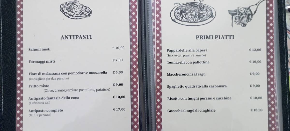 Menu di Trattoria Lella 