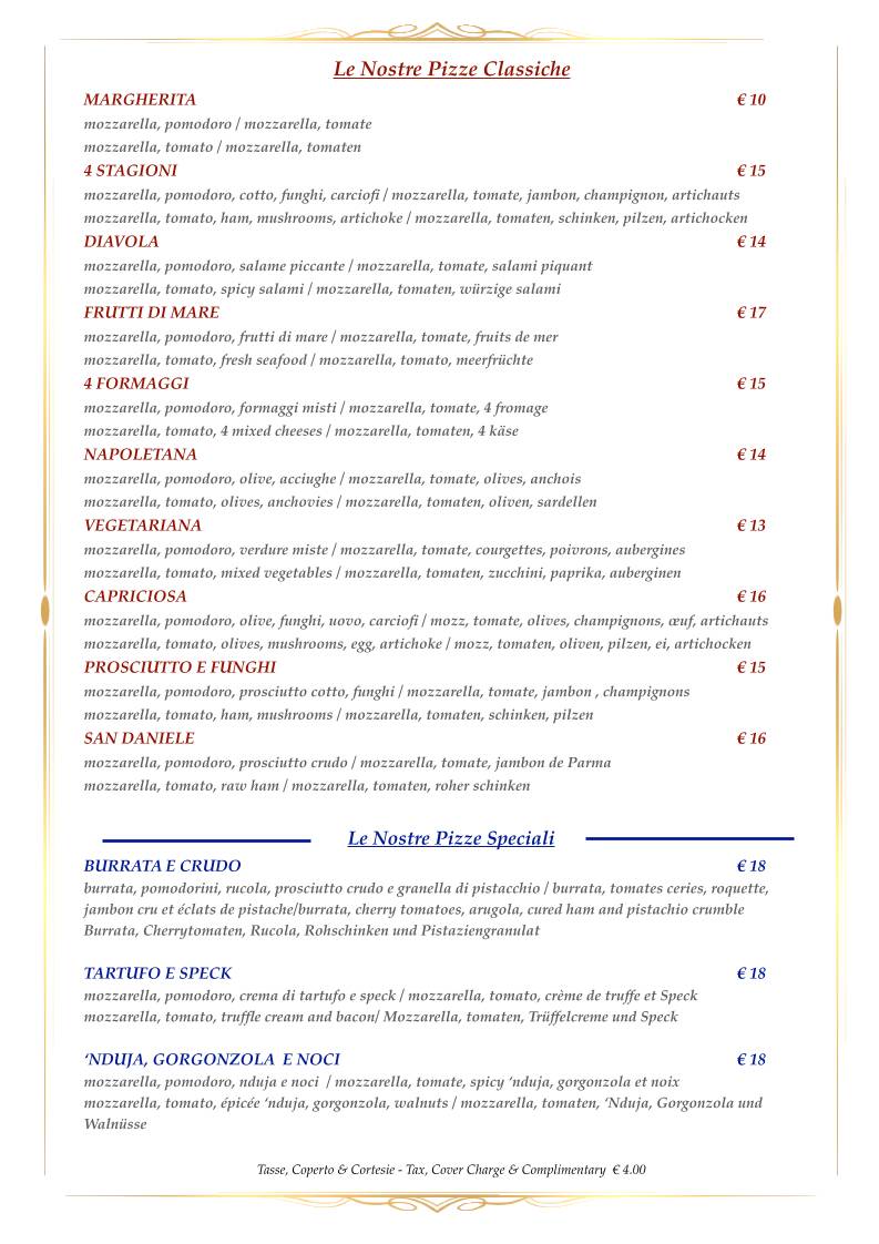 Menu di Trattoria da Rino 