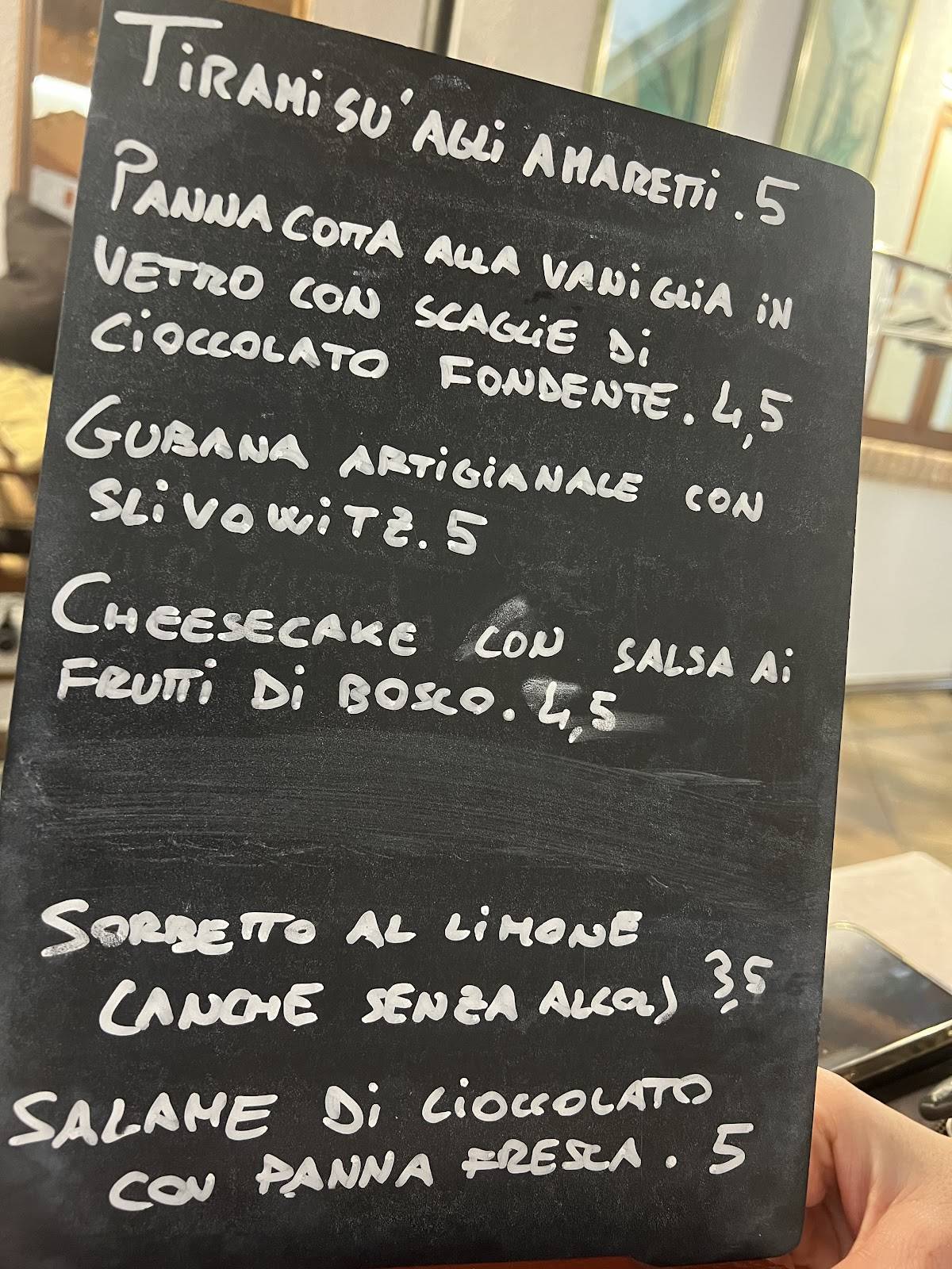 Menu di Trattoria da Vanda - San Martino - Codroipo 