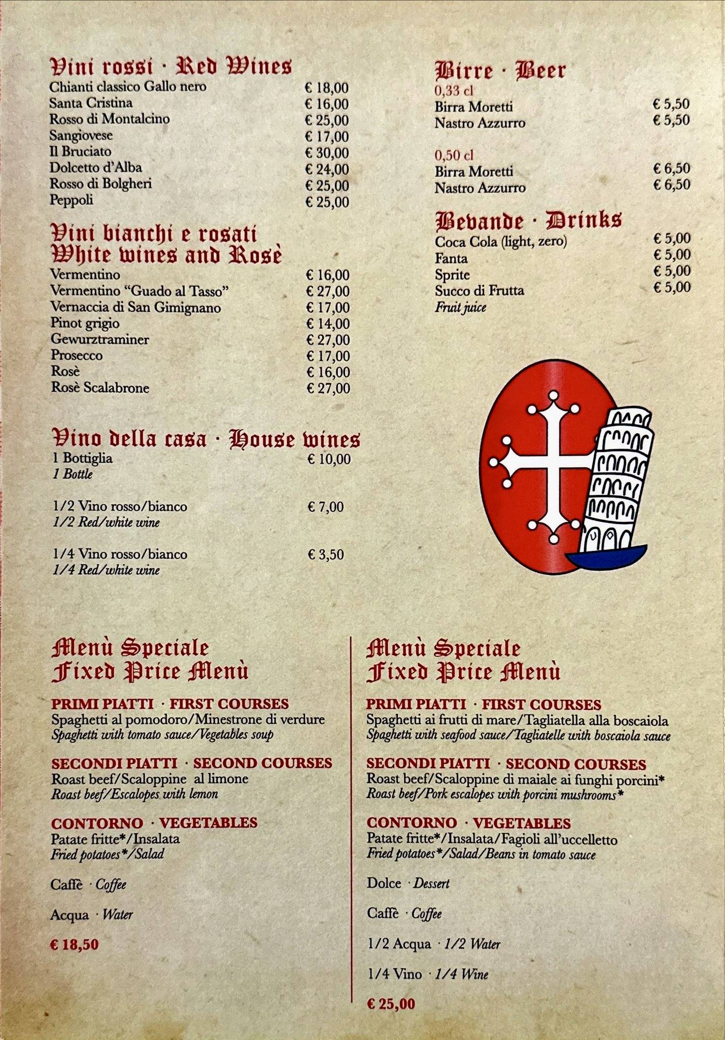 Menu di Trattoria Del Borgo 
