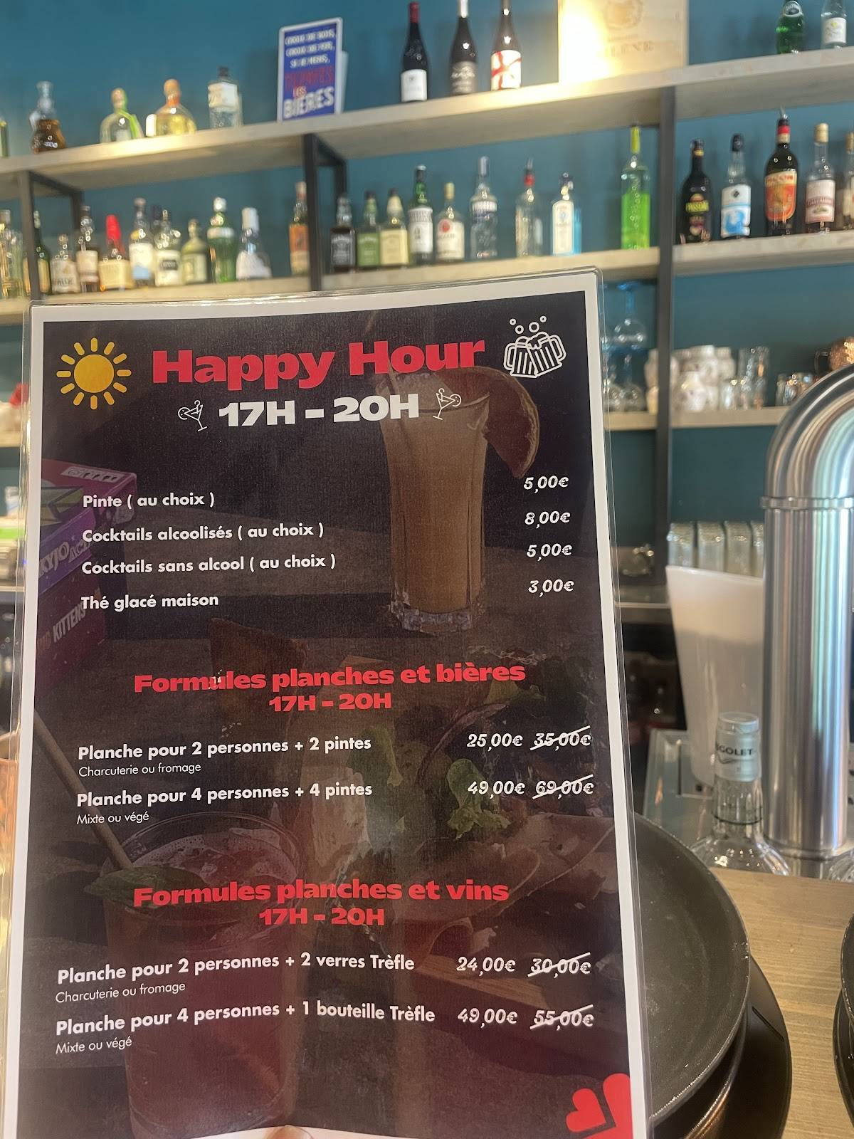 Menu de Trèfle Rouge