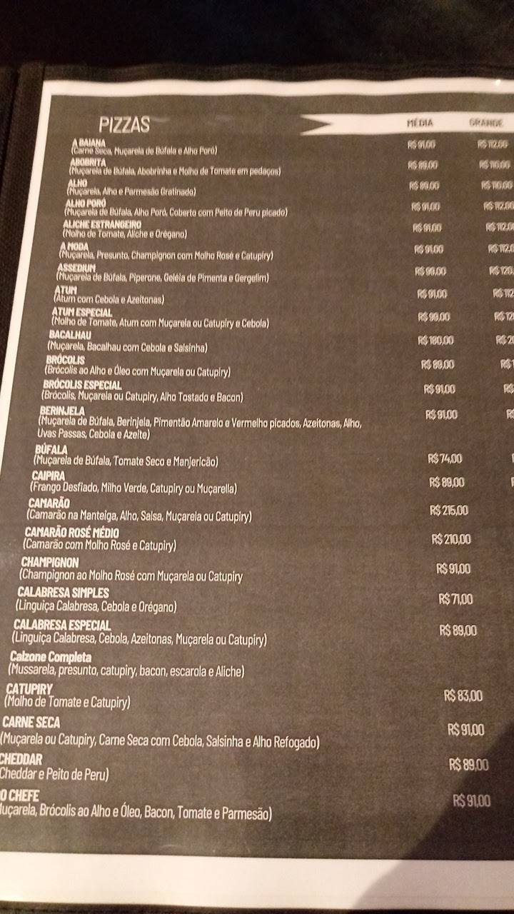 Trianon Restaurante e Pizzaria cardápio