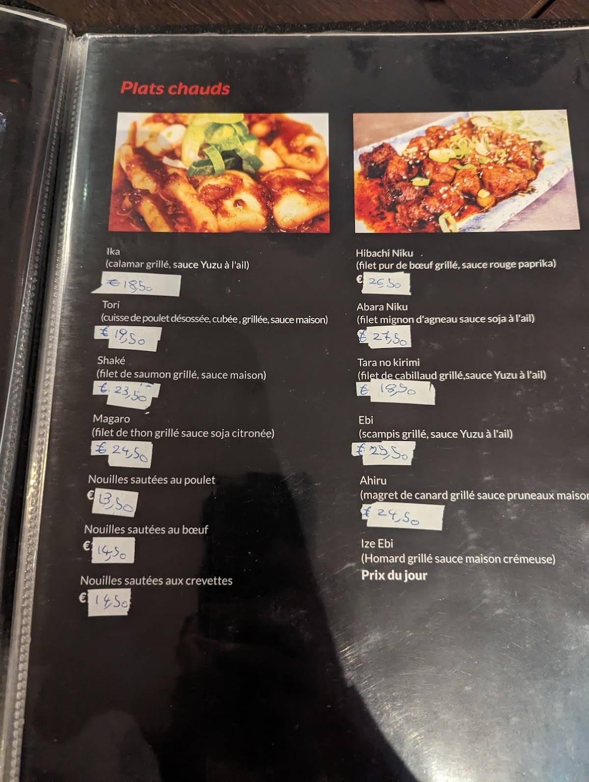 Menu de Akira - Cuisine Japonaise