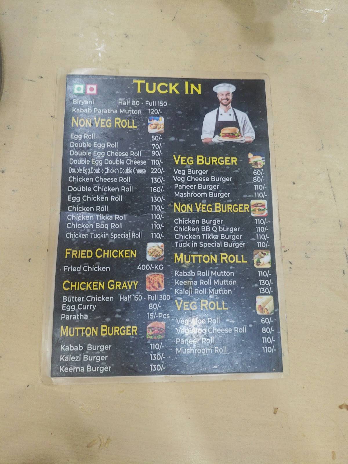 Tuckin menu
