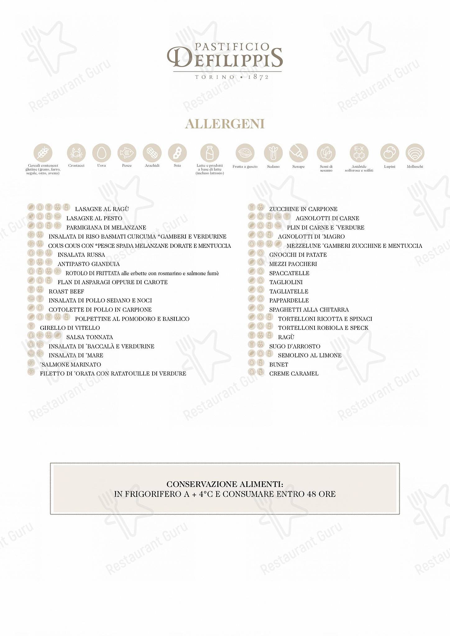 Pastificio Defilippis in Torino - Ночное меню