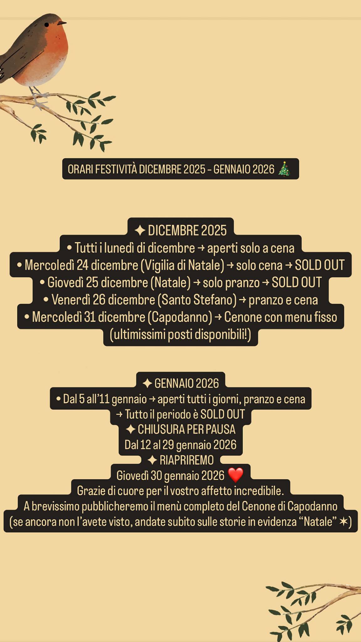 Menu di Urbani 