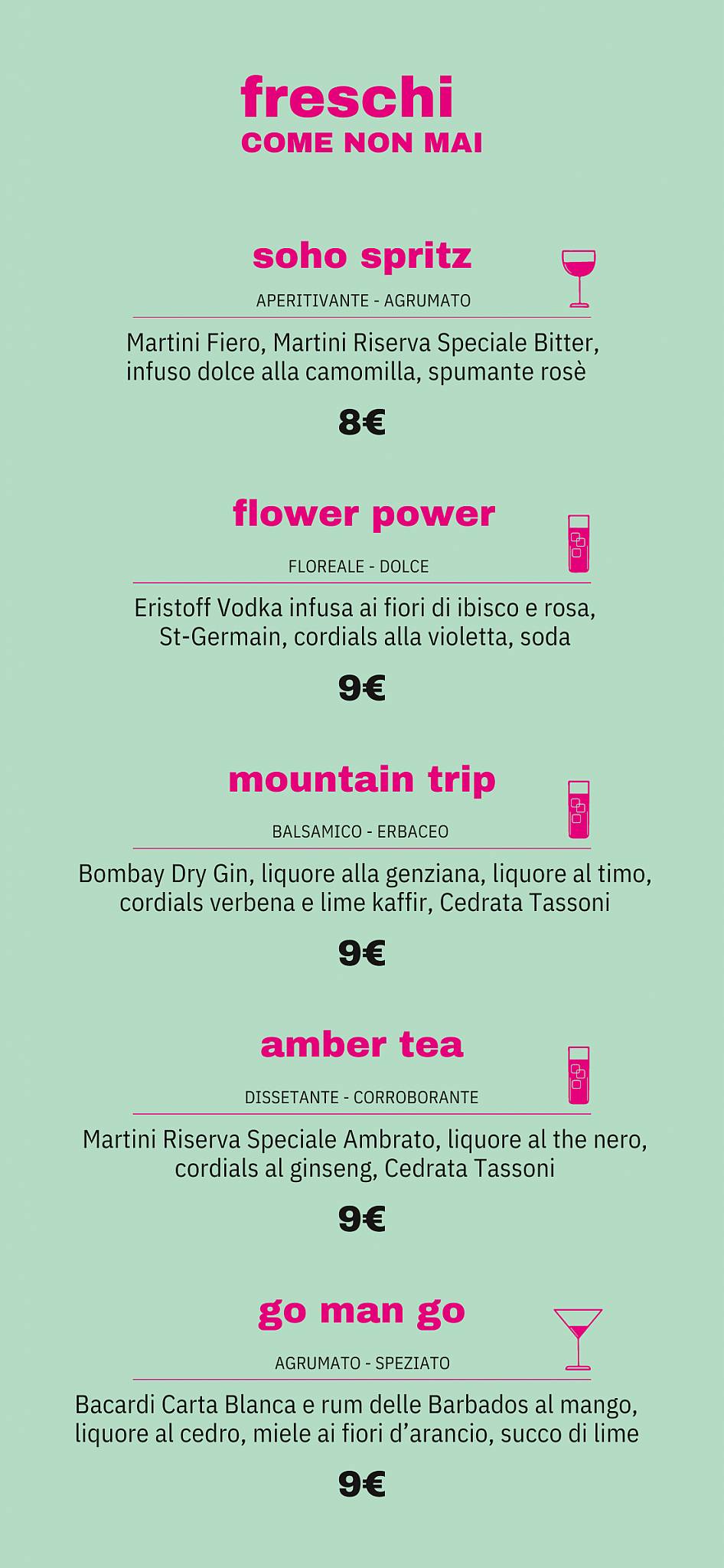 Menu di Soho 