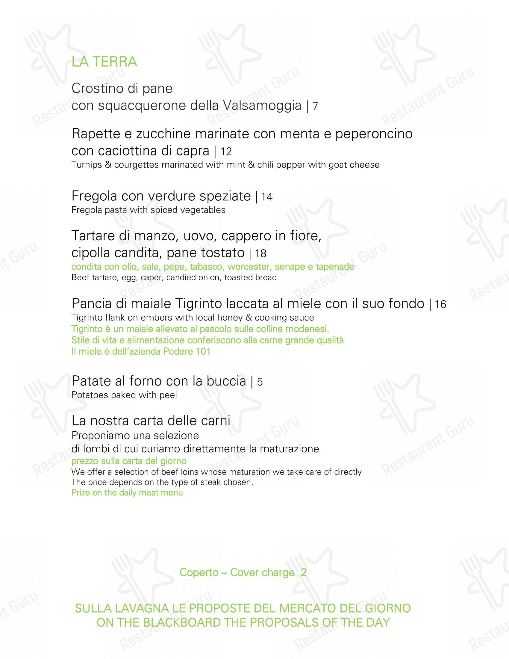 菜单 per Twinside in Bologna