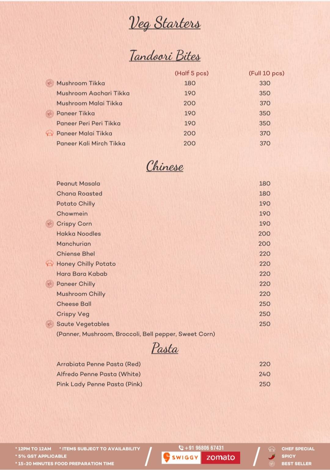 Mr. Tandoor Restaurant menu
