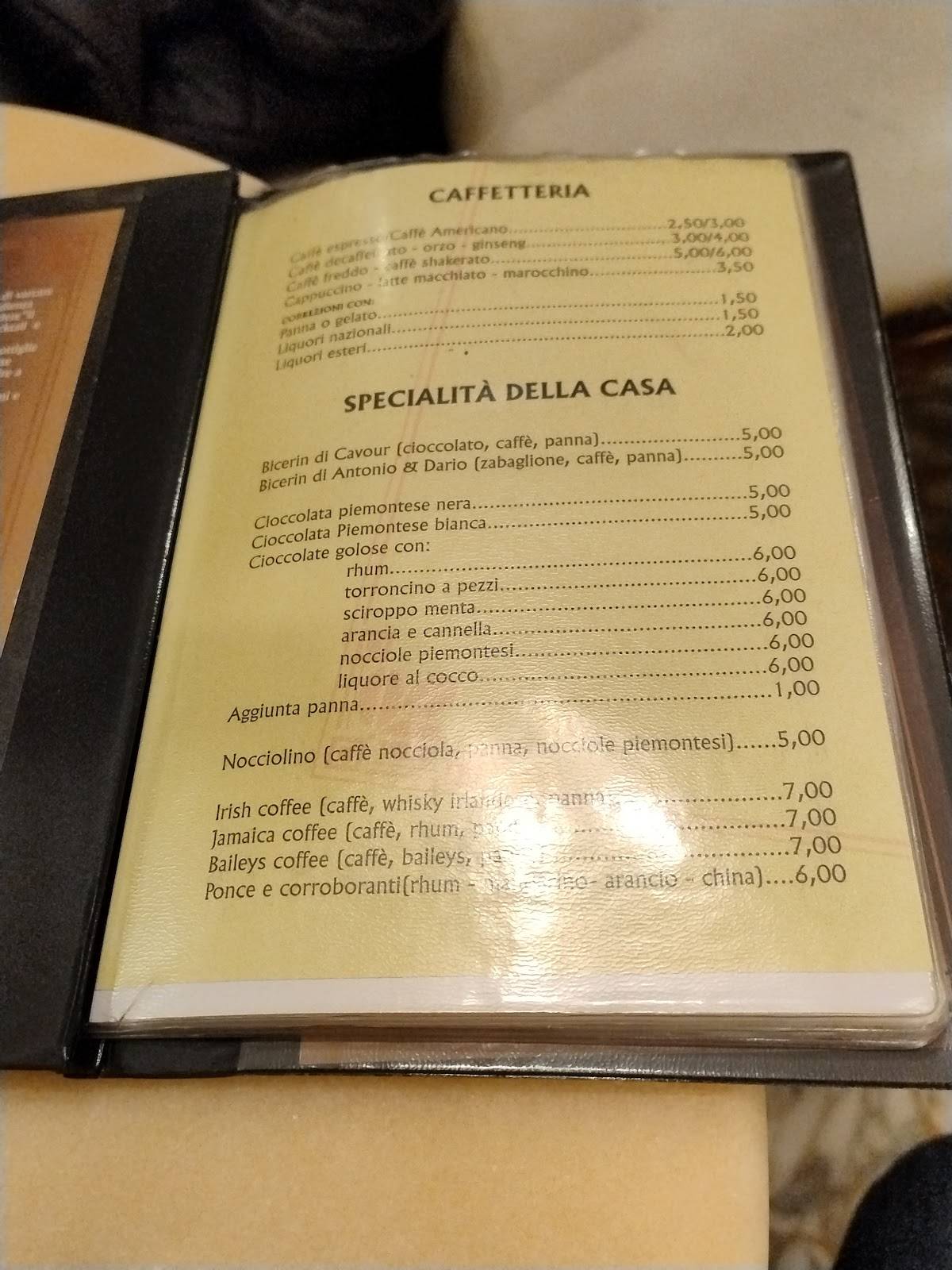 Menu di Caffè Bar Università dal 1907 by MI Drink’s_Caffetteria, Aperitivi, Apericena nel Pieno Centro di Torino. 