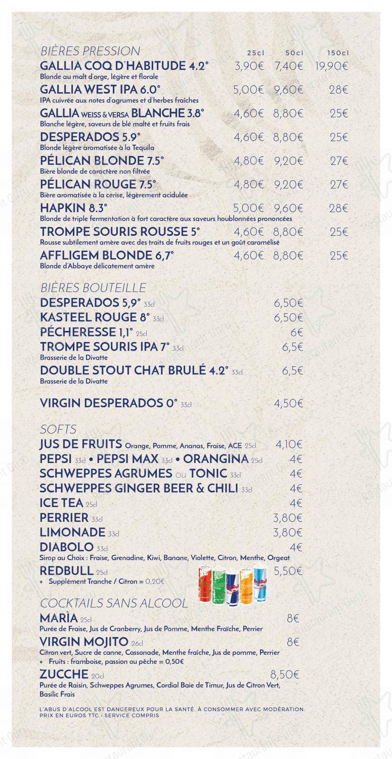 Menu pour VINYA restaurant