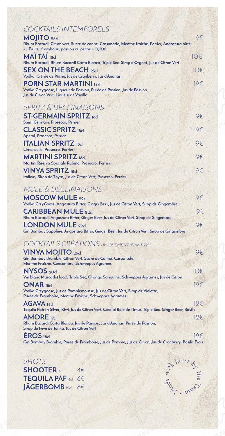 VINYA dans Vallet - Menu