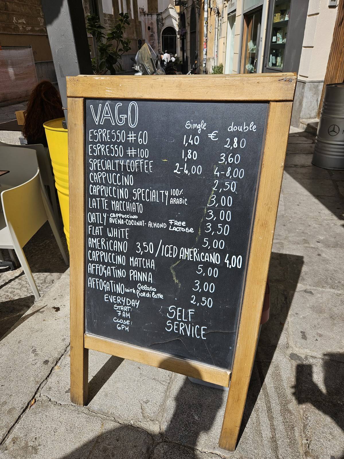 Menu di Vago - Rizzuto specialty coffee and snacks 