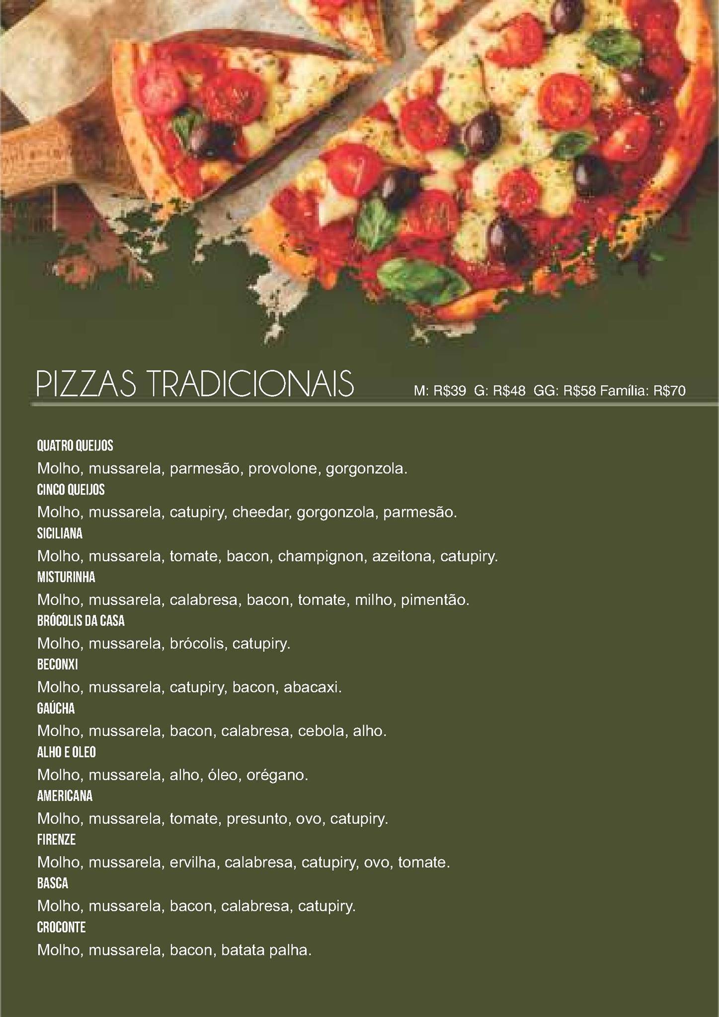Veneza Restaurante e Pizzaria cardápio