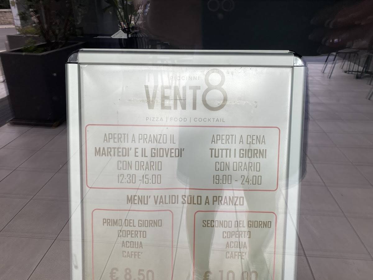 Menu di Vent8 