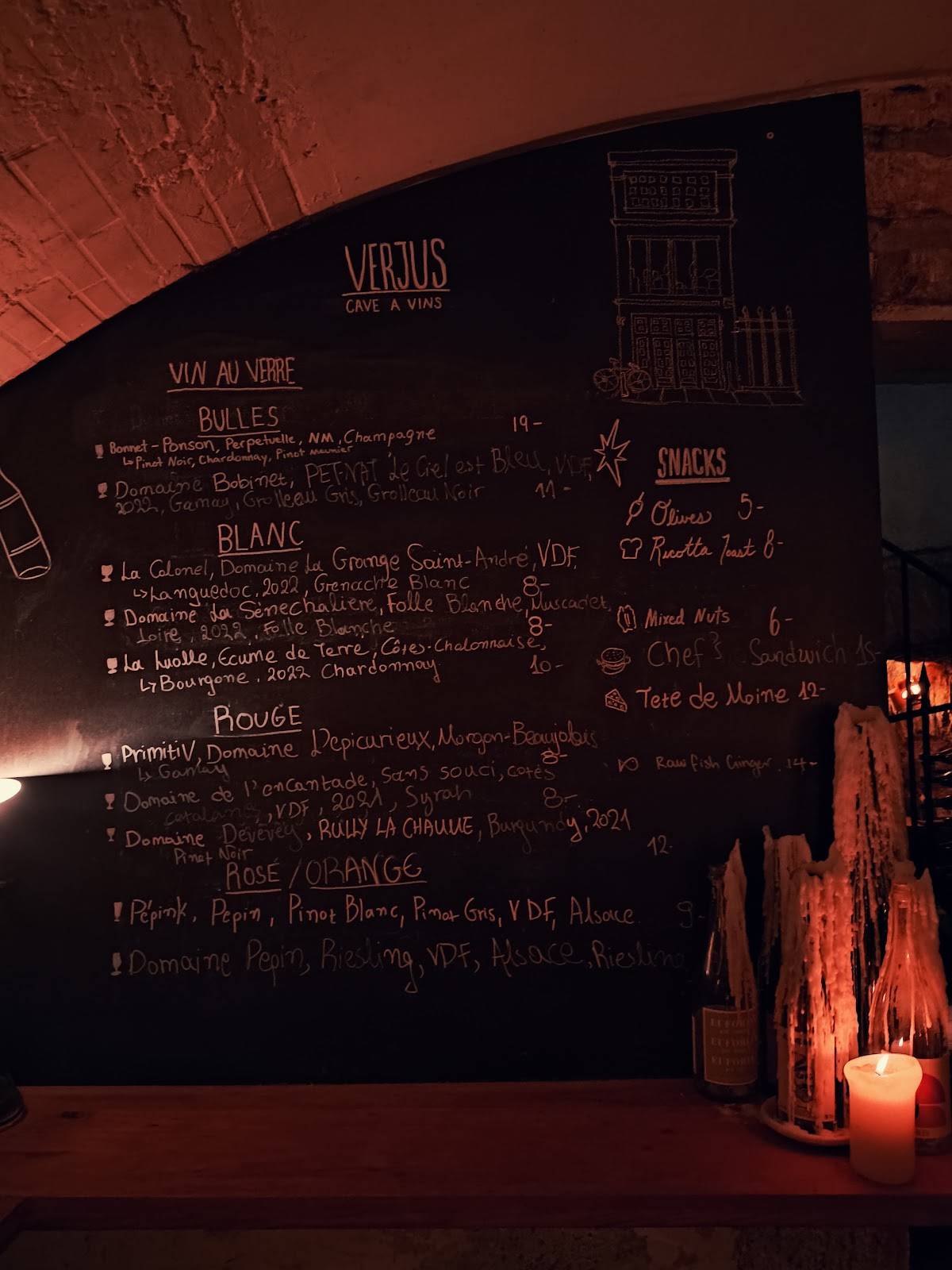 Menu de Verjus