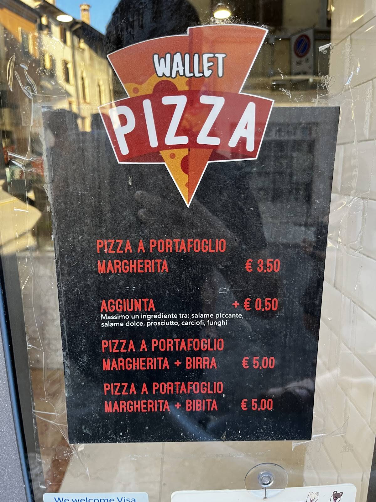 Menu di Wallet pizza 