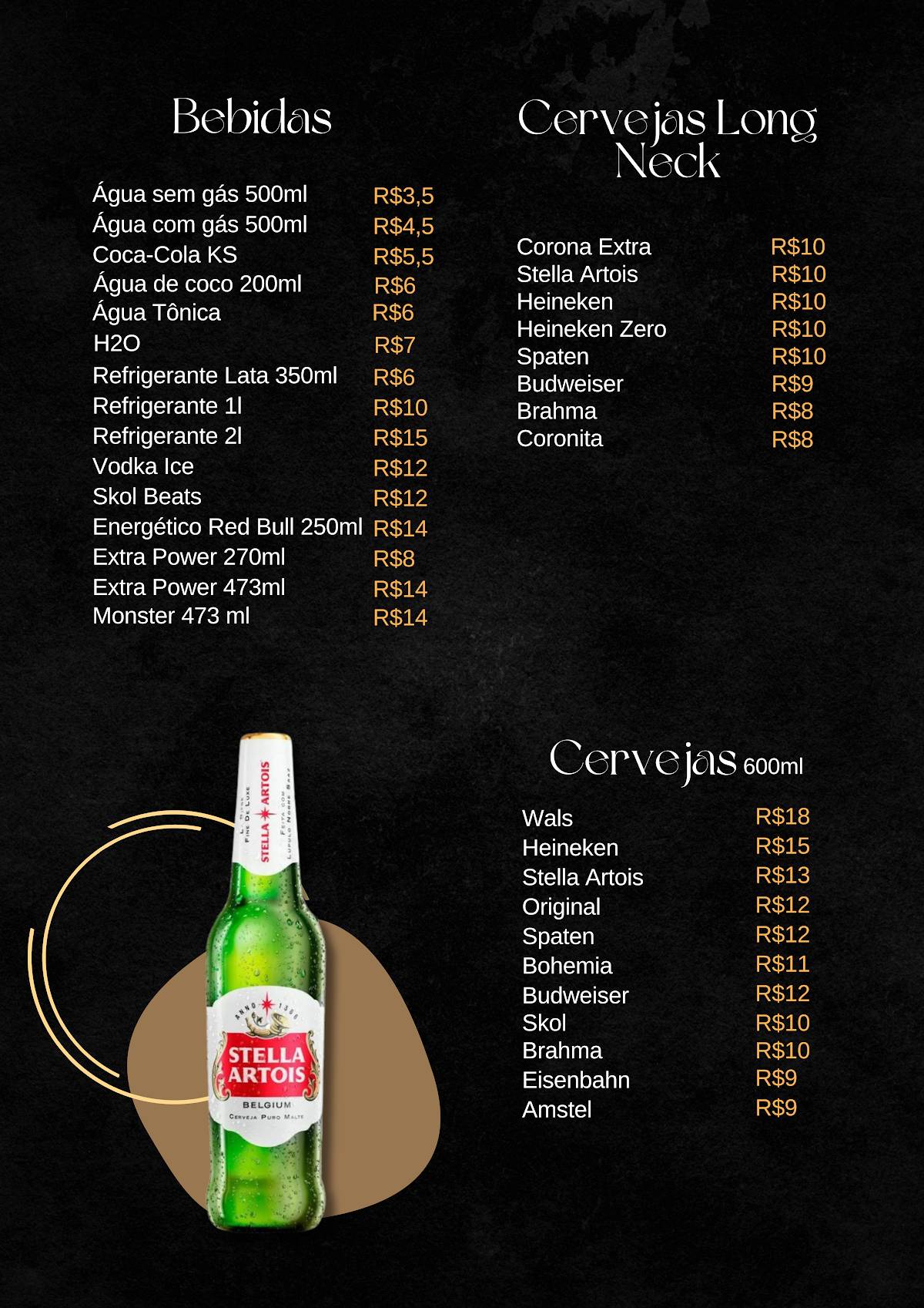 Viana Bar cardápio