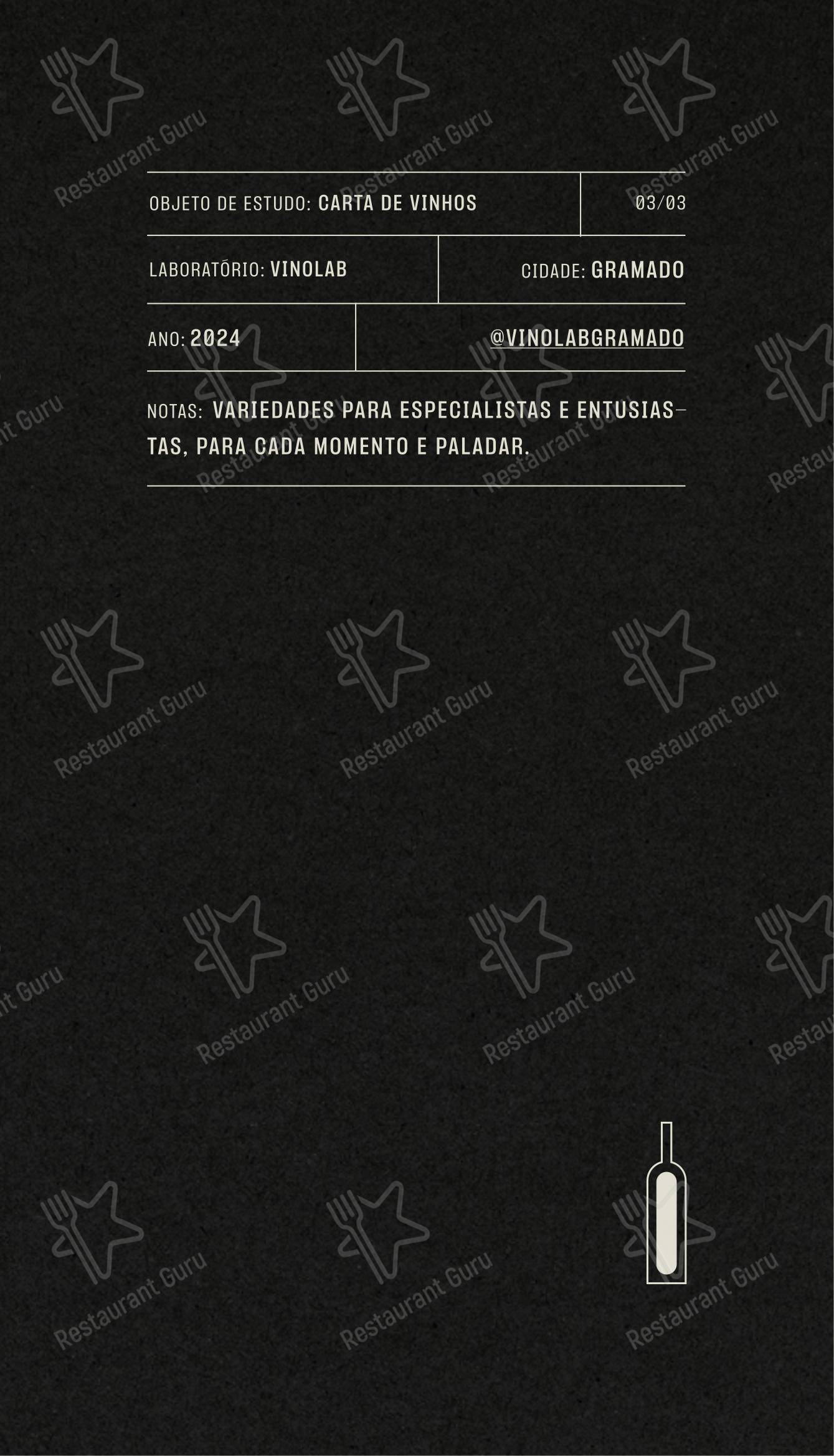 Vinolab - Menu