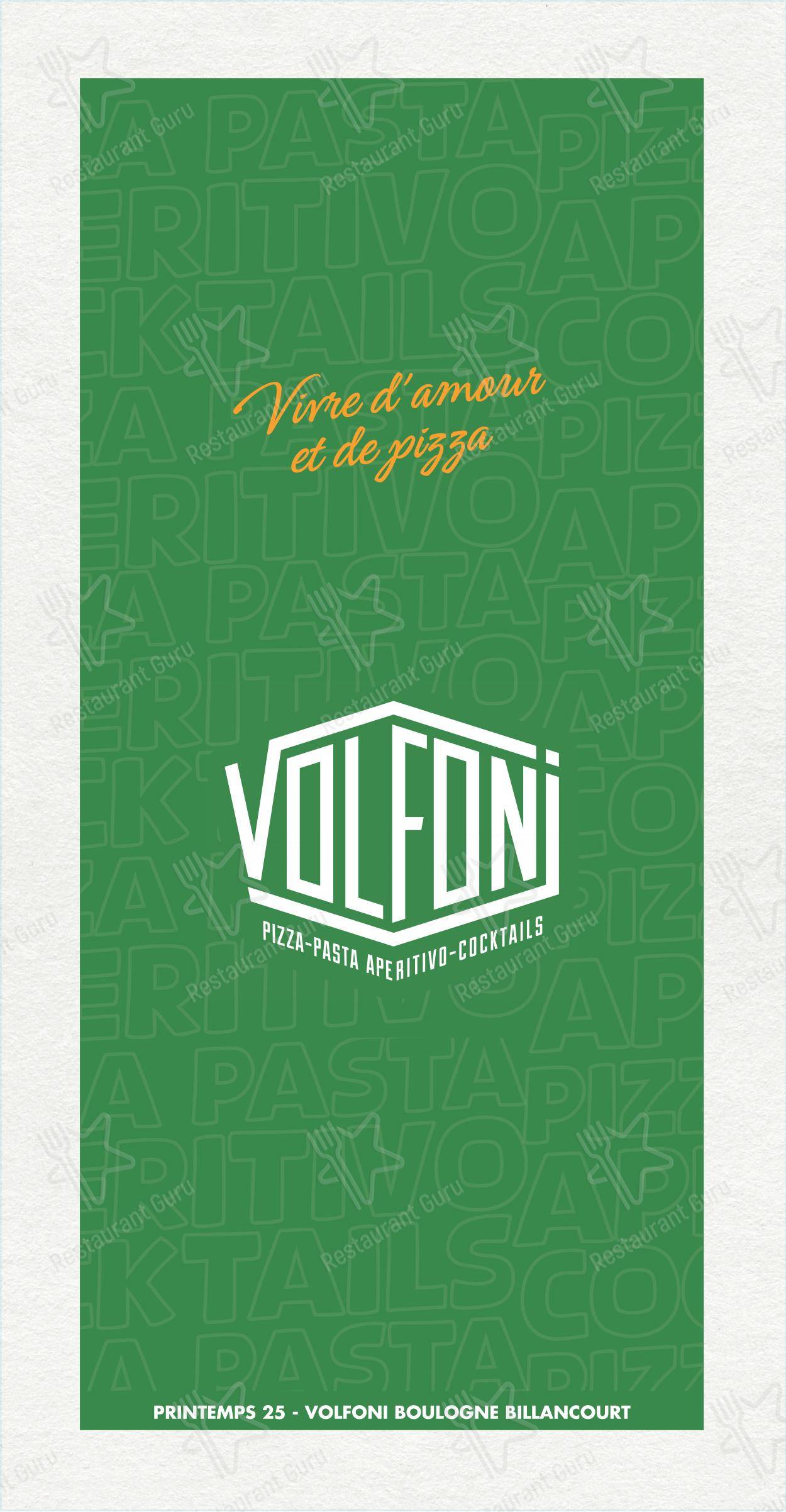 Volfoni Boulogne-Billancourt dans Boulogne-Billancourt - Menu