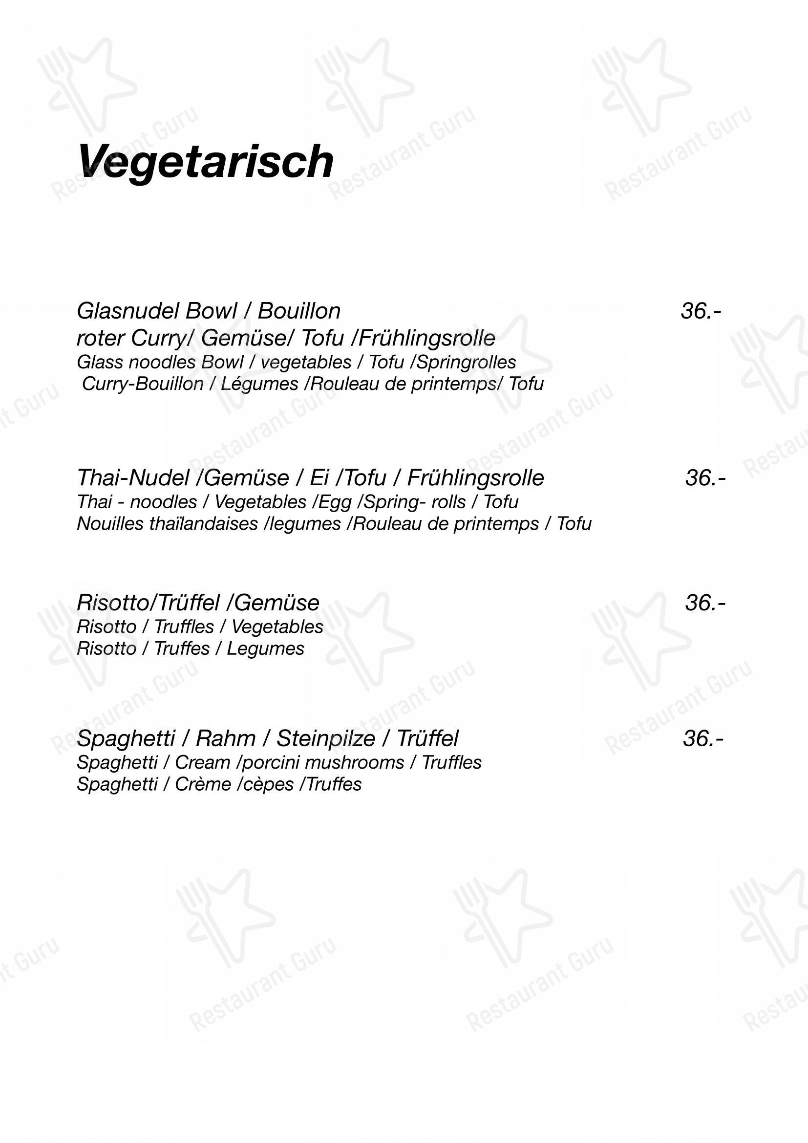 Menu per Walliserstube in Zermatt