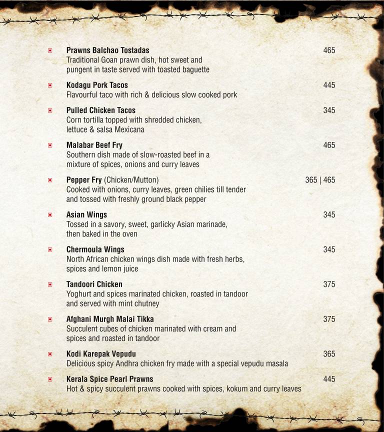 Watson's Ulsoor menu