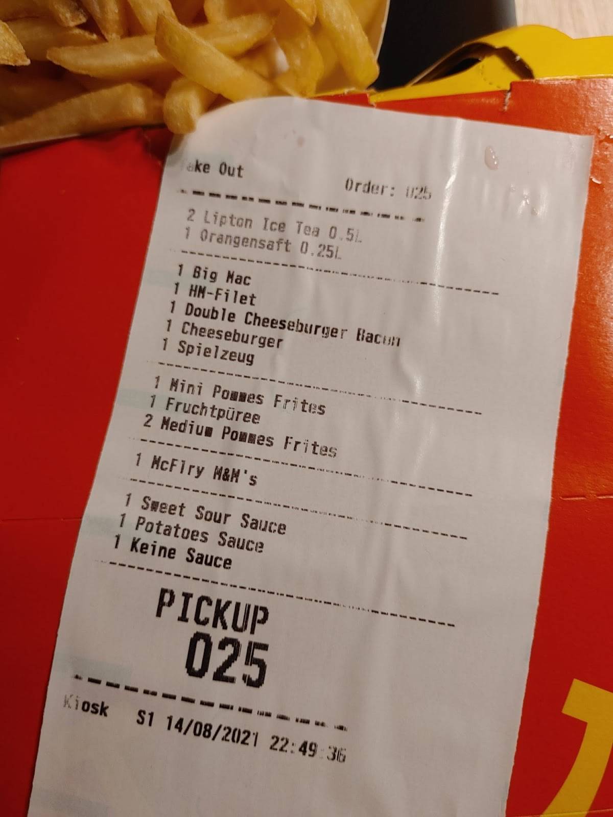 Menu di McDonald’s 