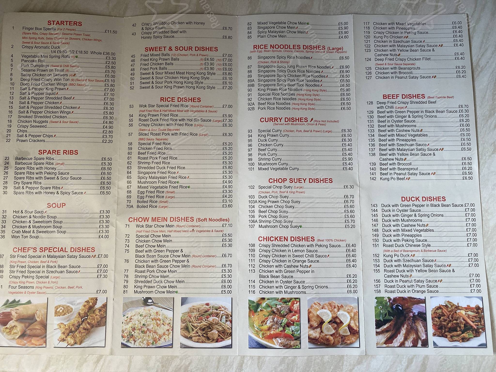 Menu at Wok Star fast food, Haslemere, 89 Wey Hill