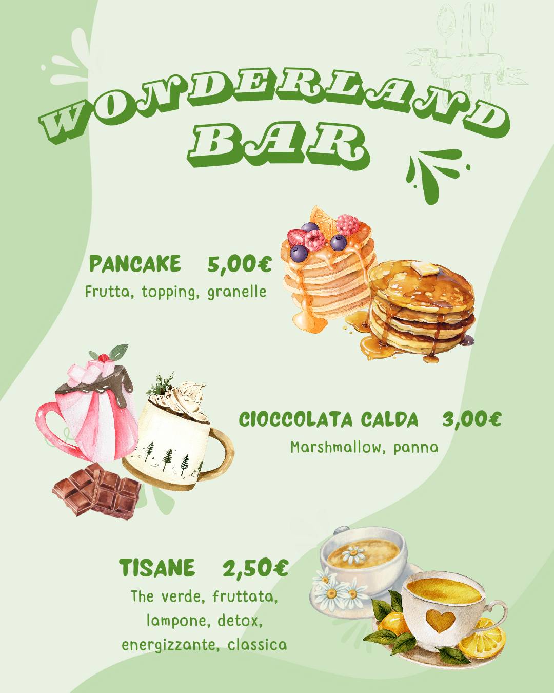 Menu di Wonderland Bar 
