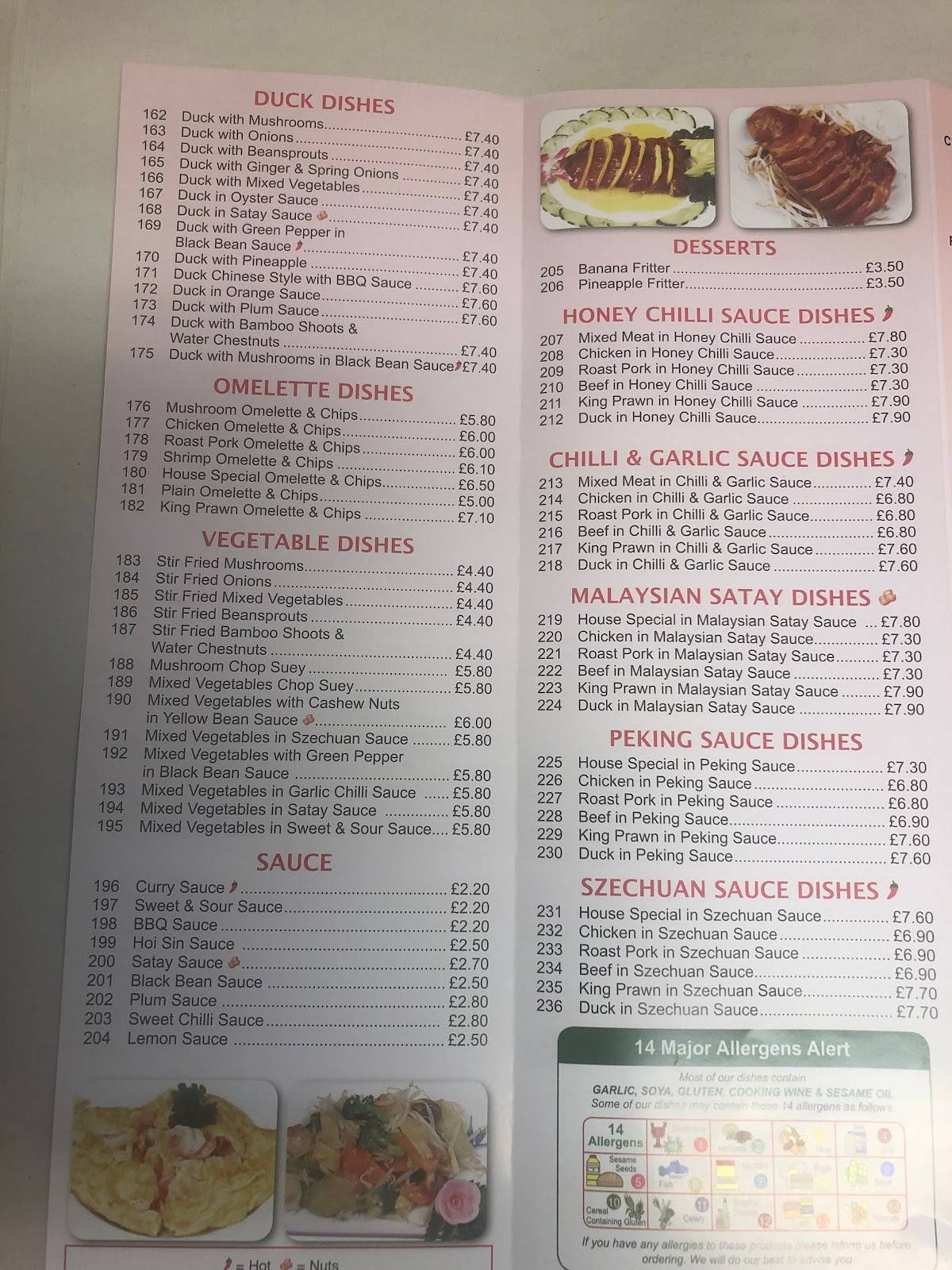 Menu at Wongs Fish Bar, Okehampton