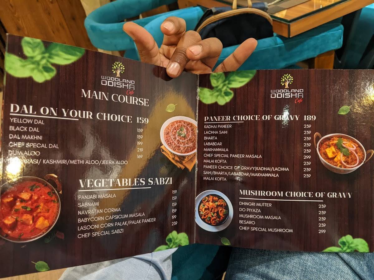 Woodland Odisha Restaurant and Convention menu