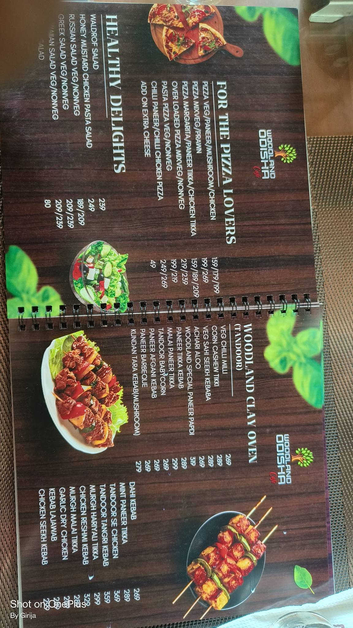 Woodland Odisha Restaurant and Convention menu