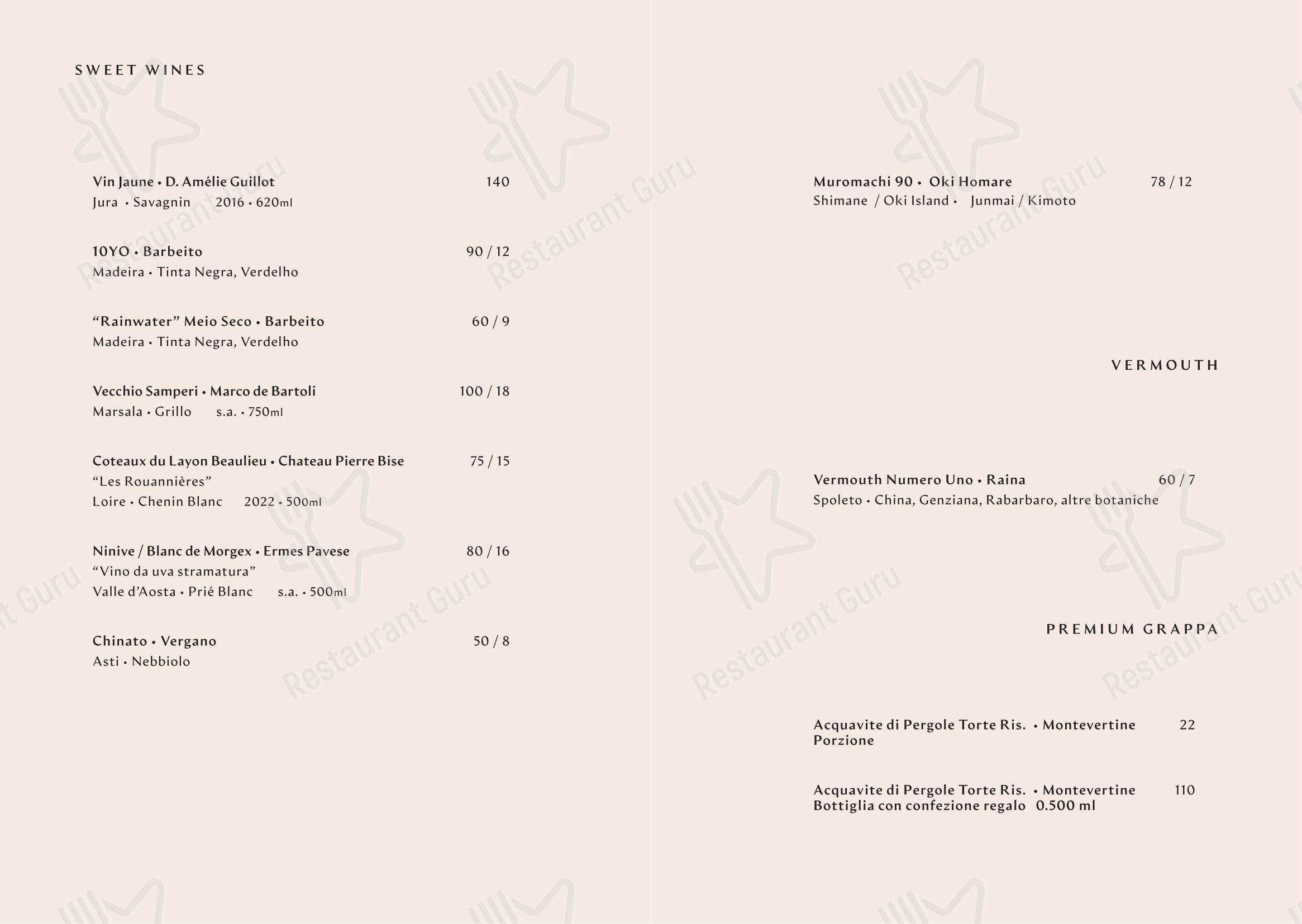 Menu bar per Yapa ristorante