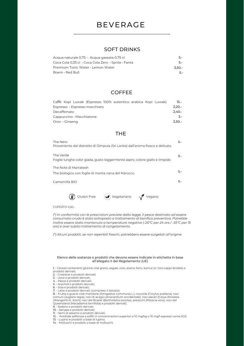 Menu di Yard Restaurant 