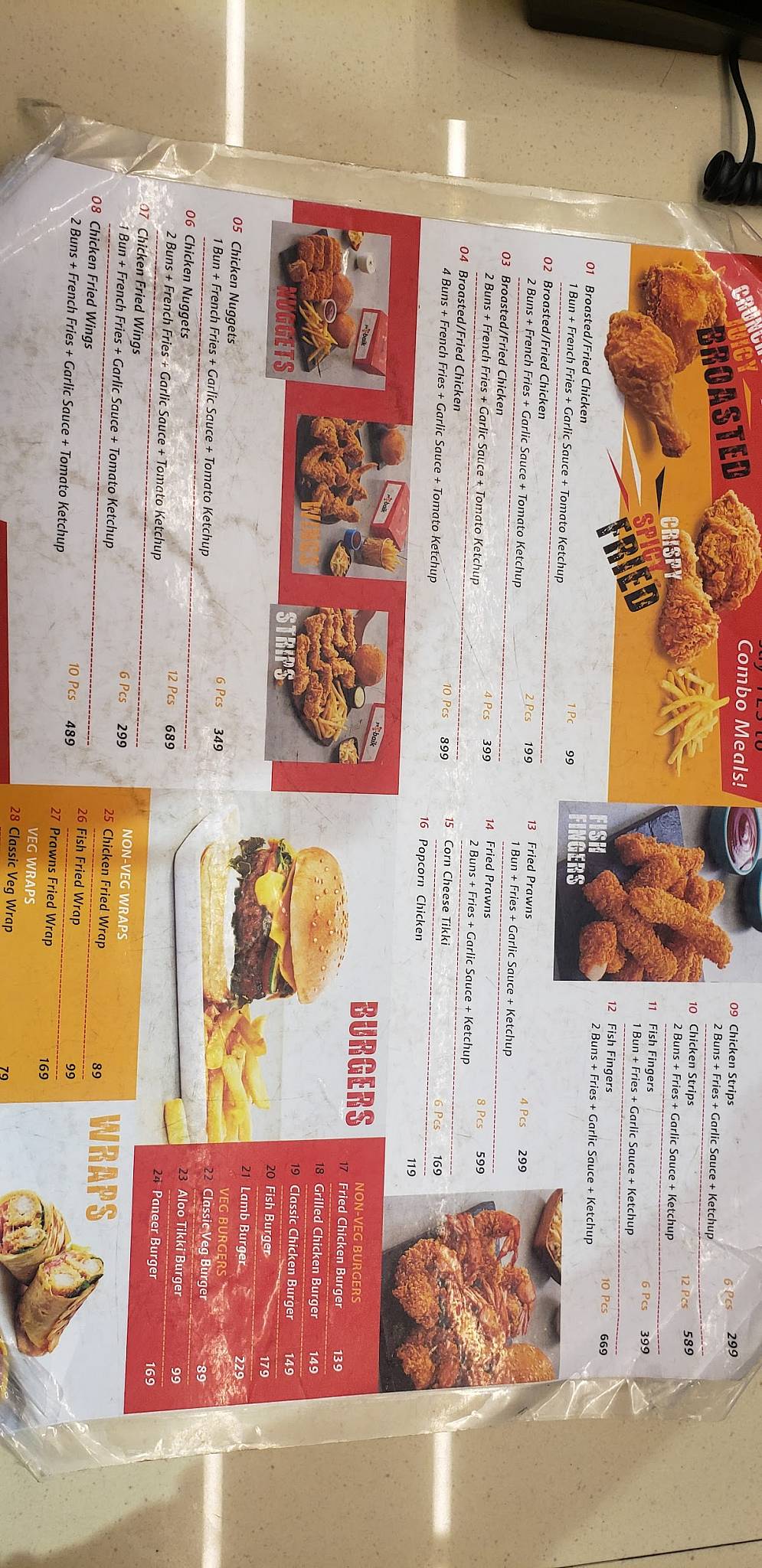Yesbaik menu