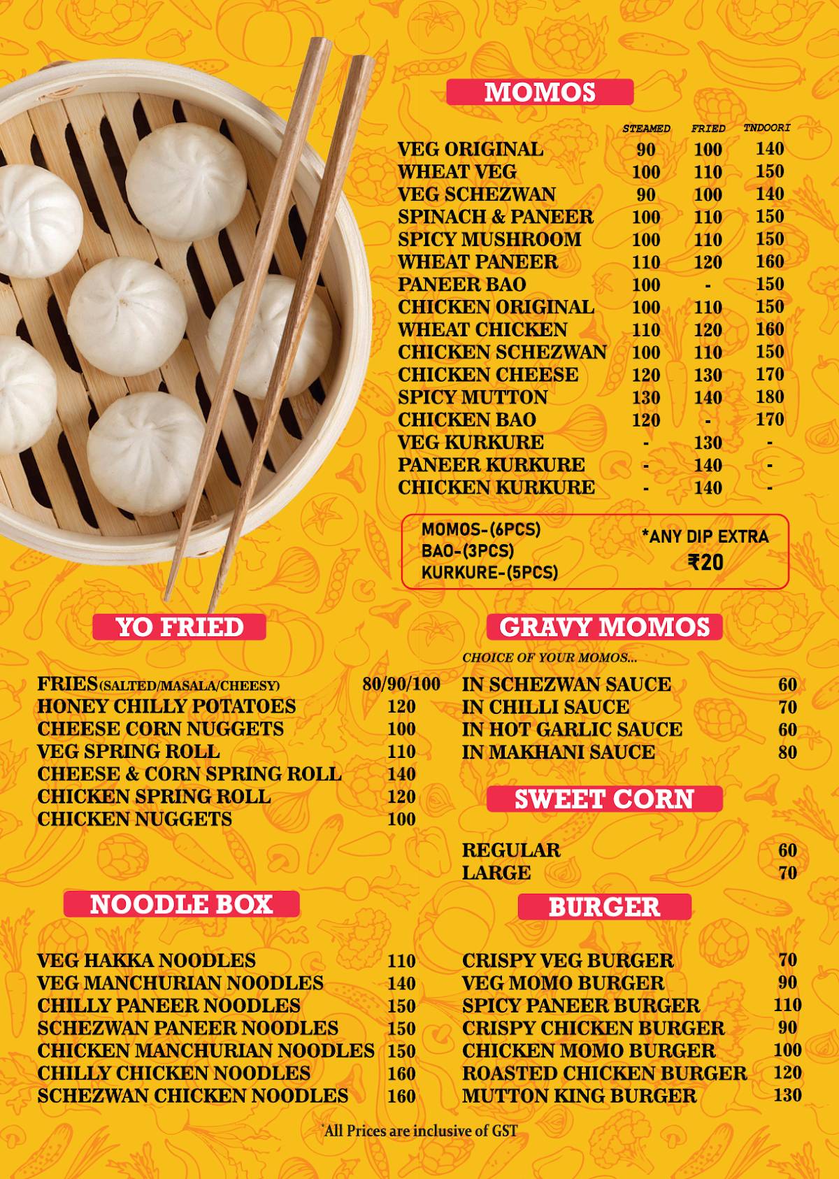 Yo! Dimsum menu