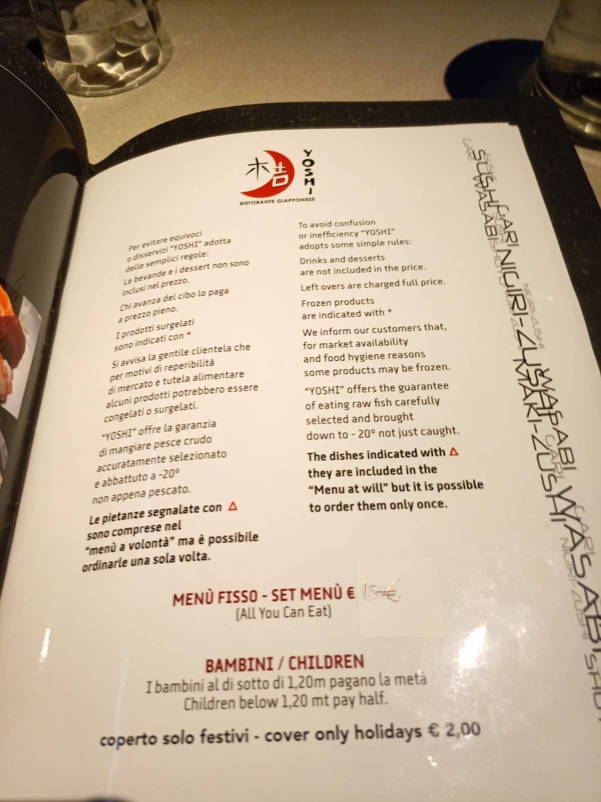 Menu di Yoshi 