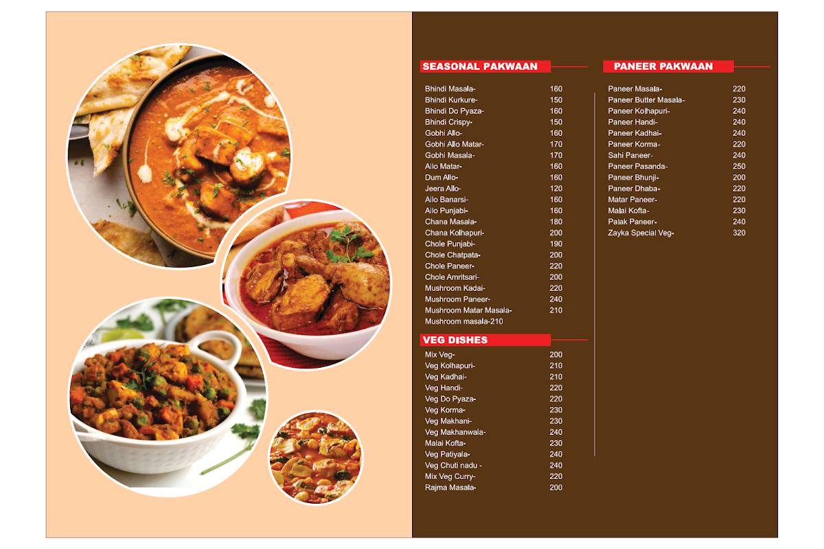 Zayka menu