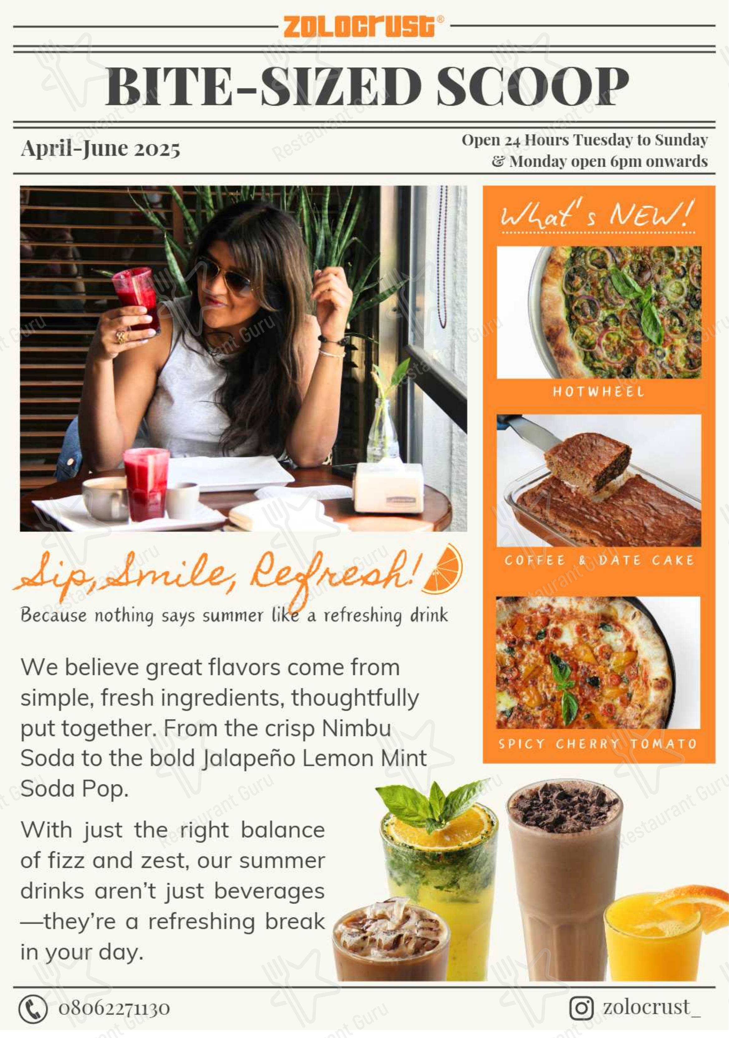 Zolocrust in Jaipur - Коктейльная карта