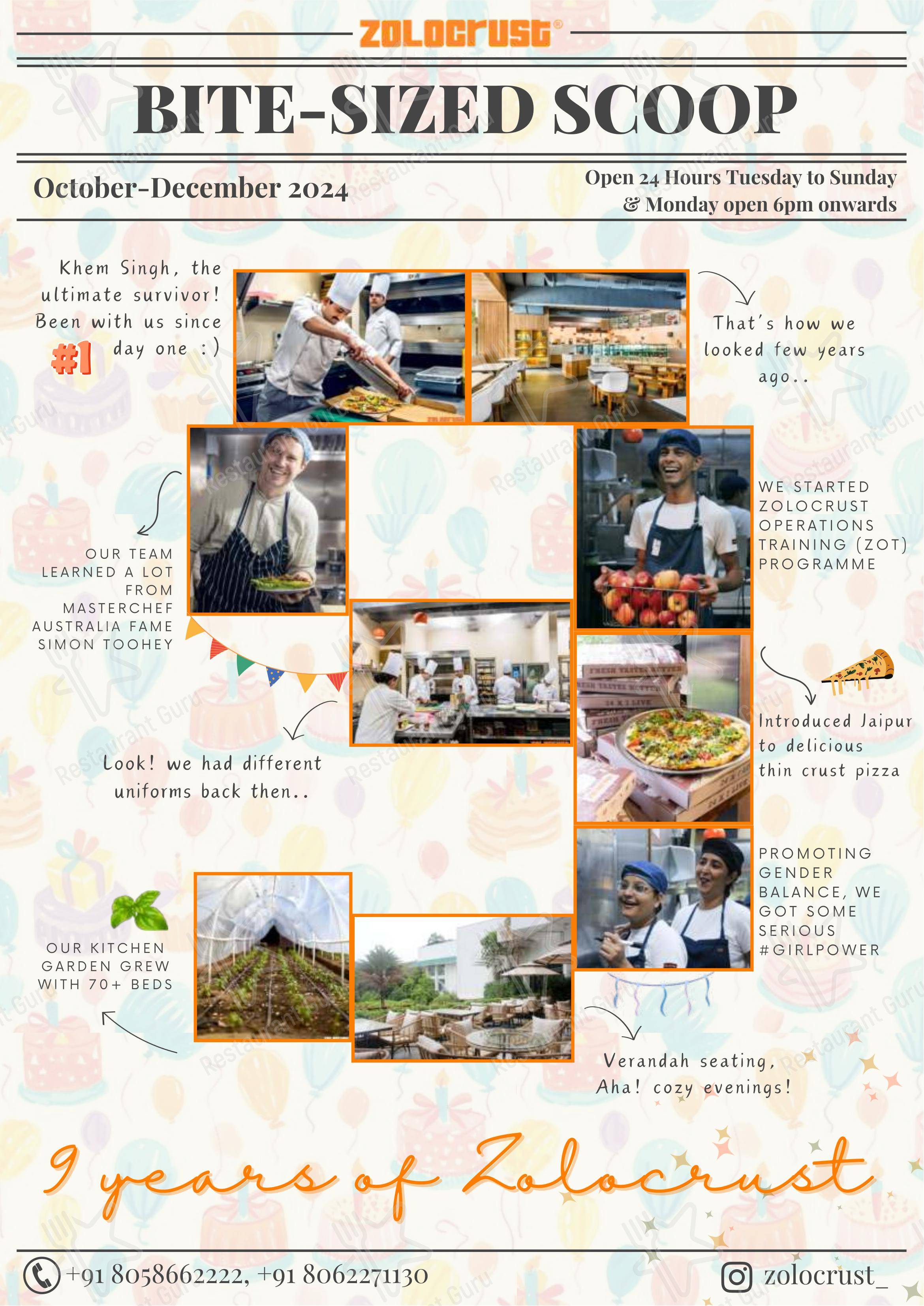 Zolocrust in Jaipur - Основное меню