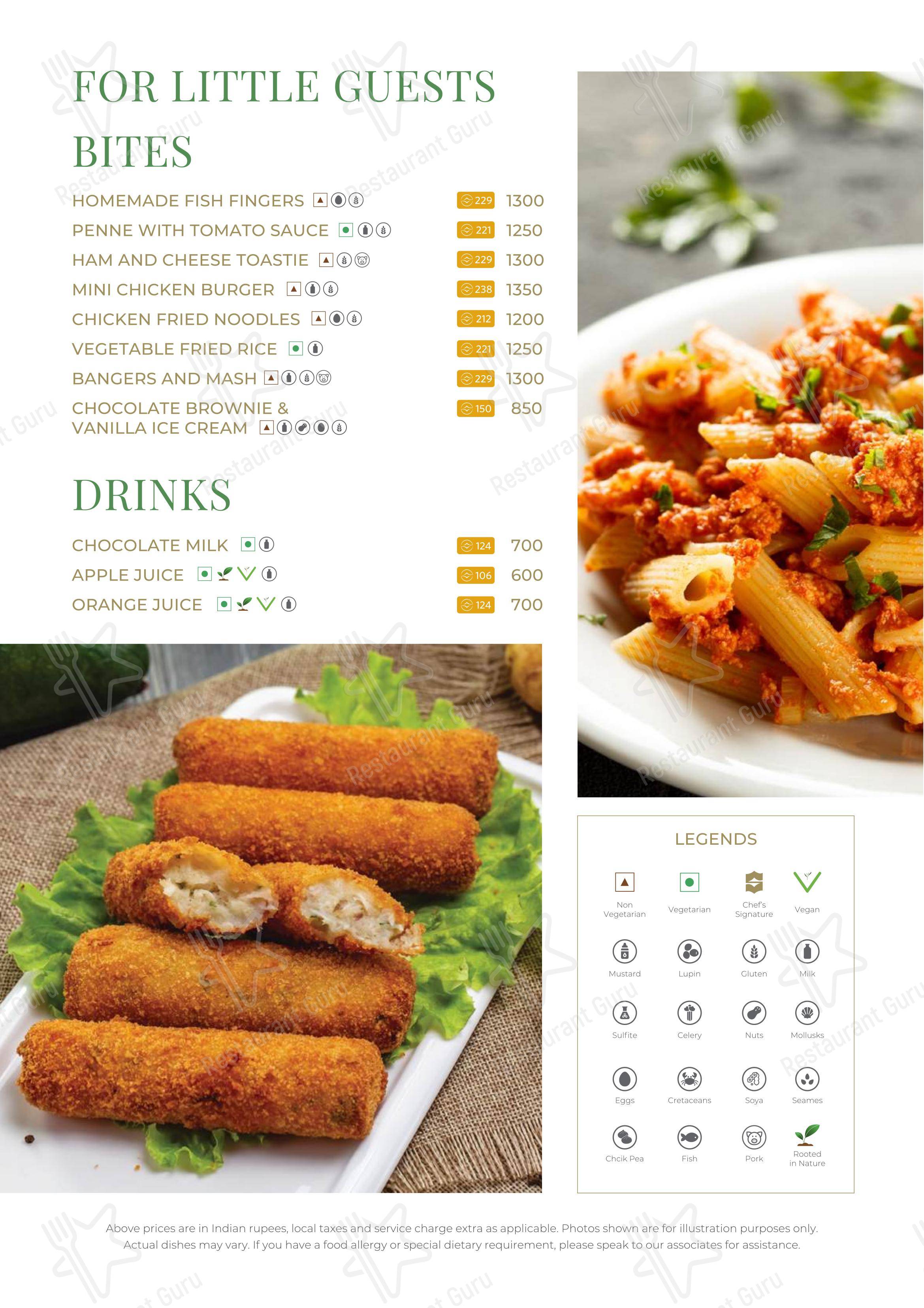 b Café - Menu bar