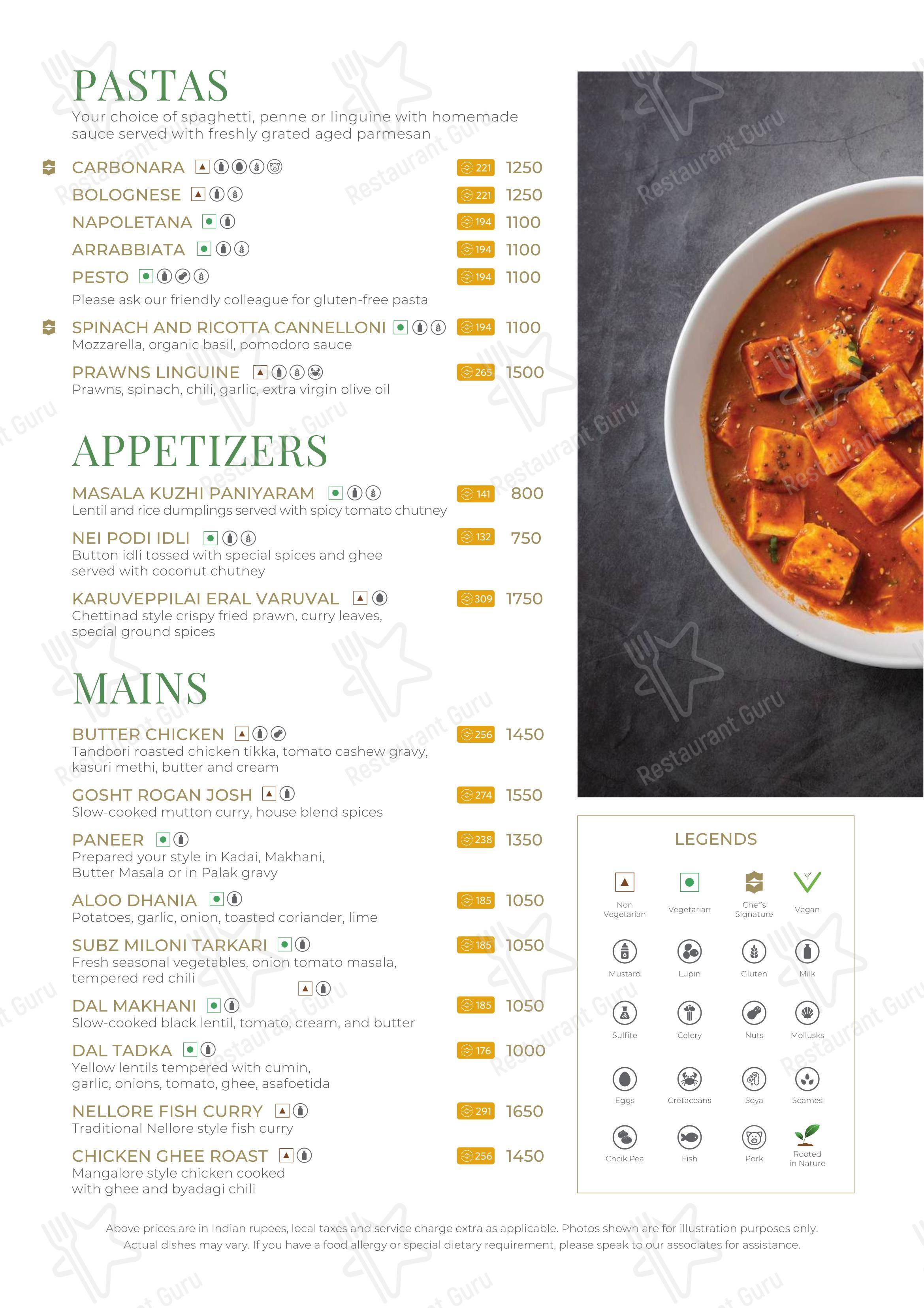 b Café - Menu bar