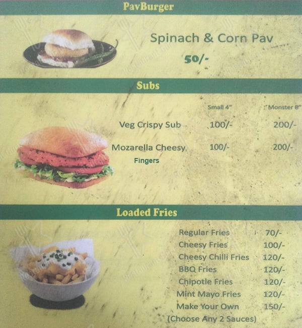 Hero Sandwiches menu
