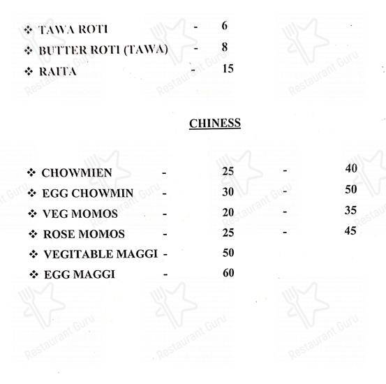 Mommas Kitchen menu