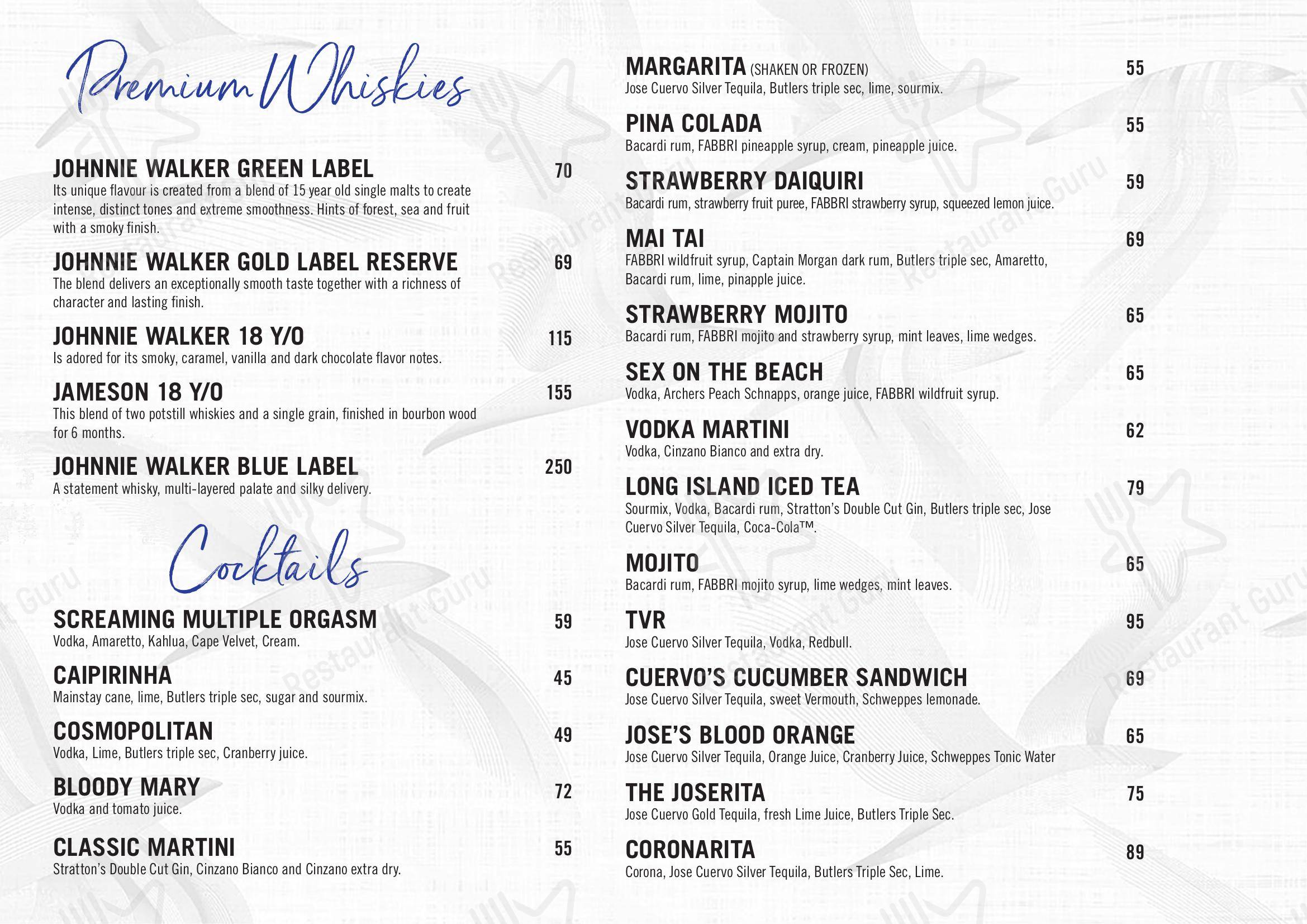 Menu at Summit Grill and Sky Bar Menlyn, Pretoria
