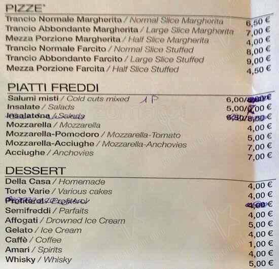 Menu di Pizzeria Da Giuliano 